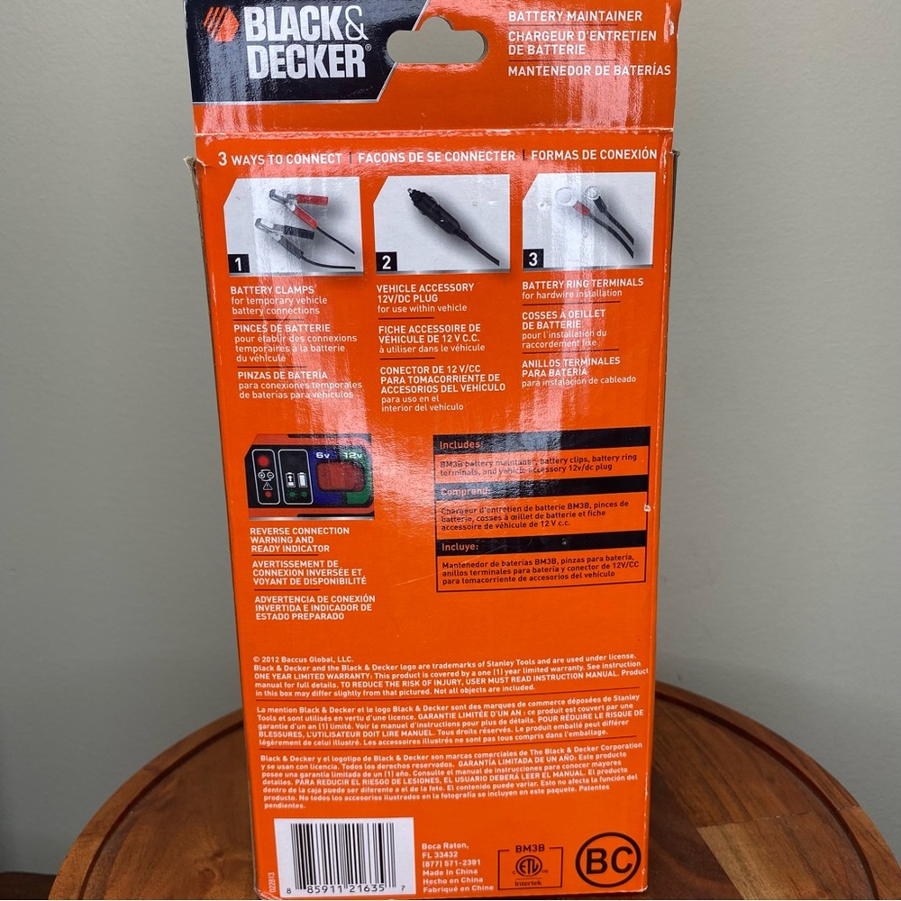 Black & Decker Battery Charger/Maintainer, Trickle Charger - Picture 6 of 13